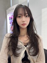 ロンドミラー 博多店(Lond Mirror)&nbsp;ミディアムヘア暗めカラーデザインカラーフェイスフレーミング