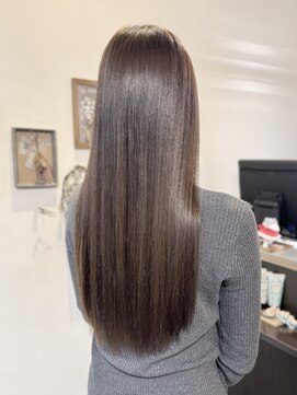 グランアージュ 池袋東口店(grandage) 大人可愛い透明感チャコールグレー/ローレイヤーロング