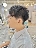 メンズヘア☆アクティブショート黒髪フェード韓国刈り上げ本厚木