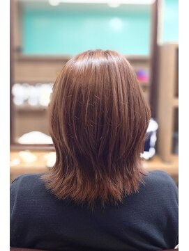 ヘアジーナ(Hair Jina) ミディアムレイヤー☆ブリーチなしカラー