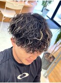 ツイストスパイラル ハイライト 波巻きパーマ
