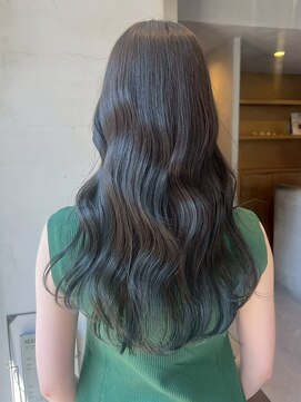 ヘアー アイス ルーチェ(HAIR ICI LUCE) ブリーチなしオリーブグレージュゆるふわヘア愛されロング