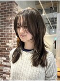 レイヤーカットオリーブブラウンオリーブベージュブリーチなし
