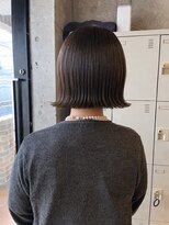 エインアンリー 明治神宮前(AIN.ANLY.)&nbsp;ボブ外ハネ、毛先パーマ、大人ボブ、ワンカールパーマ