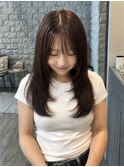 透明感のあるピンクブラウンレイヤー