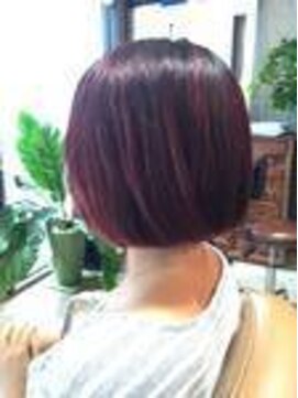 サロンドミルク 原宿(salon de MiLK) 【サロンドミルク原宿】ショートボブ×ワインカラー