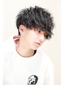 リップスヘアー 銀座(LIPPS hair) NKO刈り上げ前下がりマッシュワイルドビジカジツーブロック