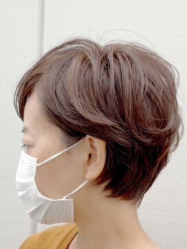 ルーファス 恵比寿 渋谷(Ruufus) 40代白髪染めハイライトショートボブ【Ruufus恵比寿渋谷】3157c