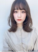 マロンベージュひし形くびれレイヤーカット【Lila by afloat】】