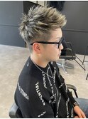 王道メンズショート☆ホワイトハイライト10代20代30代
