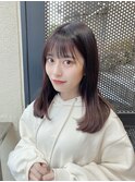 【salon de MiLK 原宿】さらつやストレート×オレンジベージュ
