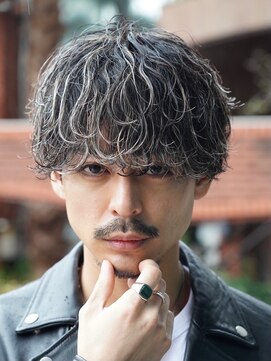 フィフス 渋谷(fifth) ゆるめ波巻きスパイラルパーマ束感マッシュヘア