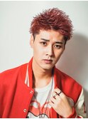 ビジネス就活アップバングスパイキーショート波巻きパーマ