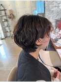 無造作風 可愛いゆるふわパーマ♪くびれショートボブ