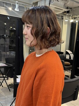 アクアオモテサンドウ(ACQUA omotesando) △大人可愛い癖毛風ボブパーマデジタルパーマミディアムパーマ