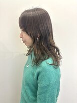 ゼンドットカラスマ(Zen.karasuma)&nbsp;色素改善カラー×ベージュ×セミロング20代30代40代