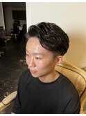 アップバングパーマ