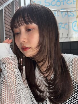 ノイ(noi) 顔周りレイヤーカットくびれヘアミルクティーベージュカラー