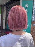 ブリーチ2回以上 ピンクボブ