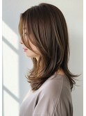髪質改善/ゆる巻/レイヤー/透明感ブラウン