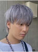 メンズカット　アッシュグレージュ　シルバーアッシュ