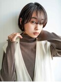 くびレイヤーエモージュグレージュカラーくびれショート/吉祥寺