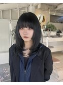 bレイヤーカットミディアムレイヤー顔周りレイヤーミディアム