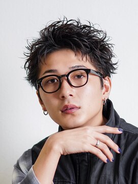 オーシャントーキョー 渋谷神南(OCEAN TOKYO) メンズカット無造作黒髪スパイキーショート刈り上げビジネス流行