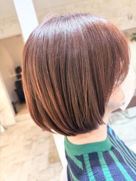 プレフェレプレフェ(prefere prefe) ボブ×レッドオレンジカラー