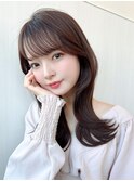 暗髪×髪質改善で憧れのツヤ髪に♪ワンカールセミロング