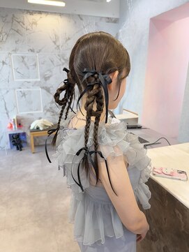 プレスドットサロン 表参道 青山(Press. Salon) カチモリリボンツインアレンジ