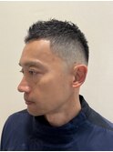 40代50代イケおじバーバースタイル フェード理容室眉毛カット