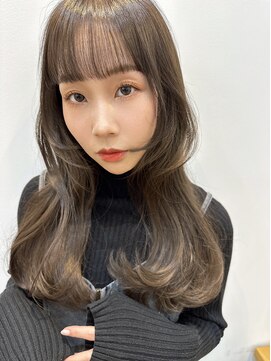 ノットバイベル 大宮(knot by belle) 韓国風姫カット*オリーブカラー