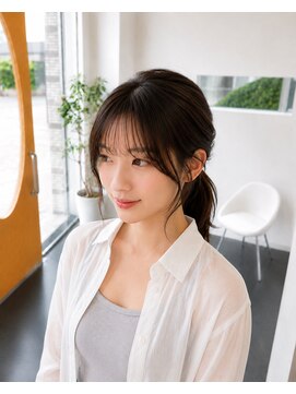 ビーアップヘアー(be:up hair) 流し前髪×顔周りカットで小顔見せナチュラルロング