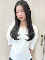 アフロート ルヴア(AFLOAT RUVUA) あむstyle 前髪なし顔周りレイヤーカット20代30代新宿丸顔面長