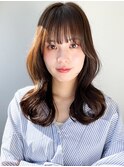 透明感カラーくびれレイヤーダブルカラーココアブラウン夏カラー
