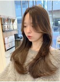 ブリーチなし 前髪カット レイヤーカット 顔周り レイヤー
