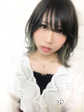 ローランド(Rowland) 《桐原》シースルーバング☆インナーカラー☆アッシュグレー