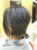 40代50代60代　くびれ/ひし形ショートウルフレイヤー/前下がり