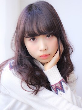 マイラ 銀座(myla) 小顔透明感透け感暗髪ピンクパープルモーブアッシュくすみカラー