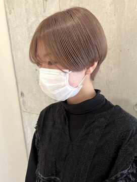 ラニヘアサロン(lani hair salon) ハンサムショート/ミルクティー［ブリーチ/福岡/天神/大名］