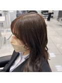 こめかみの肌感、頬骨の凹凸隠し小顔効果サイドバング