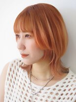 ヘアーサロン ハイプ(HYPE) オレンジハイライト×ウルフレイヤースタイル