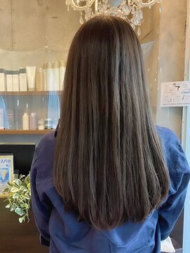 クレオメバイスーリール(Cleome by sourire) 正木お客様スタイル 白髪染め+透け感アッシュ♪◎30代40代50代