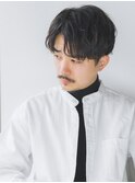大人センターパート/ツーブロック/ポイントパーマ