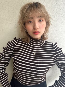 ブゾン(buZon) 【buZonブゾン】ハイトーンウルフ×ニュアンスパーマ