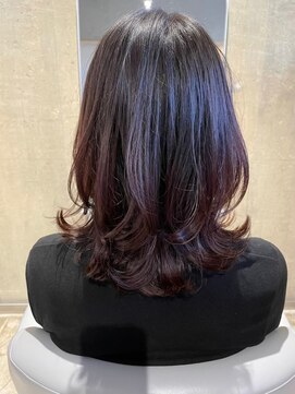 シー 岡崎(,SHE) 切りっぱなしボブ/エアリーロング/美髪/ピンクブラウン/岡崎