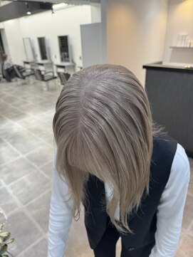 ペレ 栄店(PELE) デザインカラー/レイヤーカット/ウェットヘア/オリーブベージュ