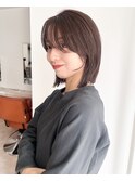 ボブ　ストレートボブ　ショコラブラウン　似合わせカット