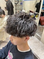 ヘアリゾートエーアイ 新宿西口店(hair resort Ai) 波巻きスパイラルパーマツーブロックショートマッシュ
